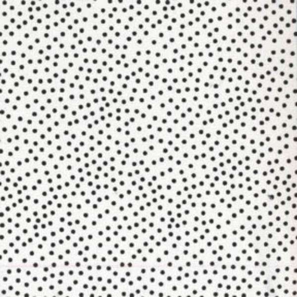 White with Black Pindots Fabric - Michael Miller Dot - Dalmation - 1 Yard Cut - Yardage - Fabric BTY - Quilt Background Fabric