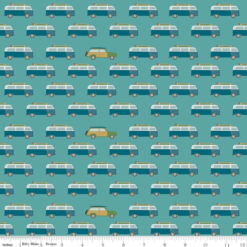 Riley Blake RP-7980-40 Retro Beach Coastal Jelly Roll Fabric Strip Roll Offshore 2 Rolie Polie Jelly Roll Precut 2.5 Inch Fabric Strips