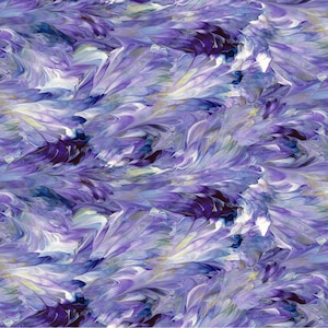 REMNANT 2 Yards 8&quot; of 108&quot; Fluidity - Coral Purple Lavender Wide Quilt Back Fabric, P&B Textiles FWID5113-C, Wide Back Quilt Backing Fabric