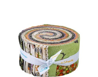 Ghoul Friends Rolie Polie, Riley Blake RP-16050-40, 2.5" Precut Whimsical Halloween Witch Fabric Strip Roll, Teresa Kogut