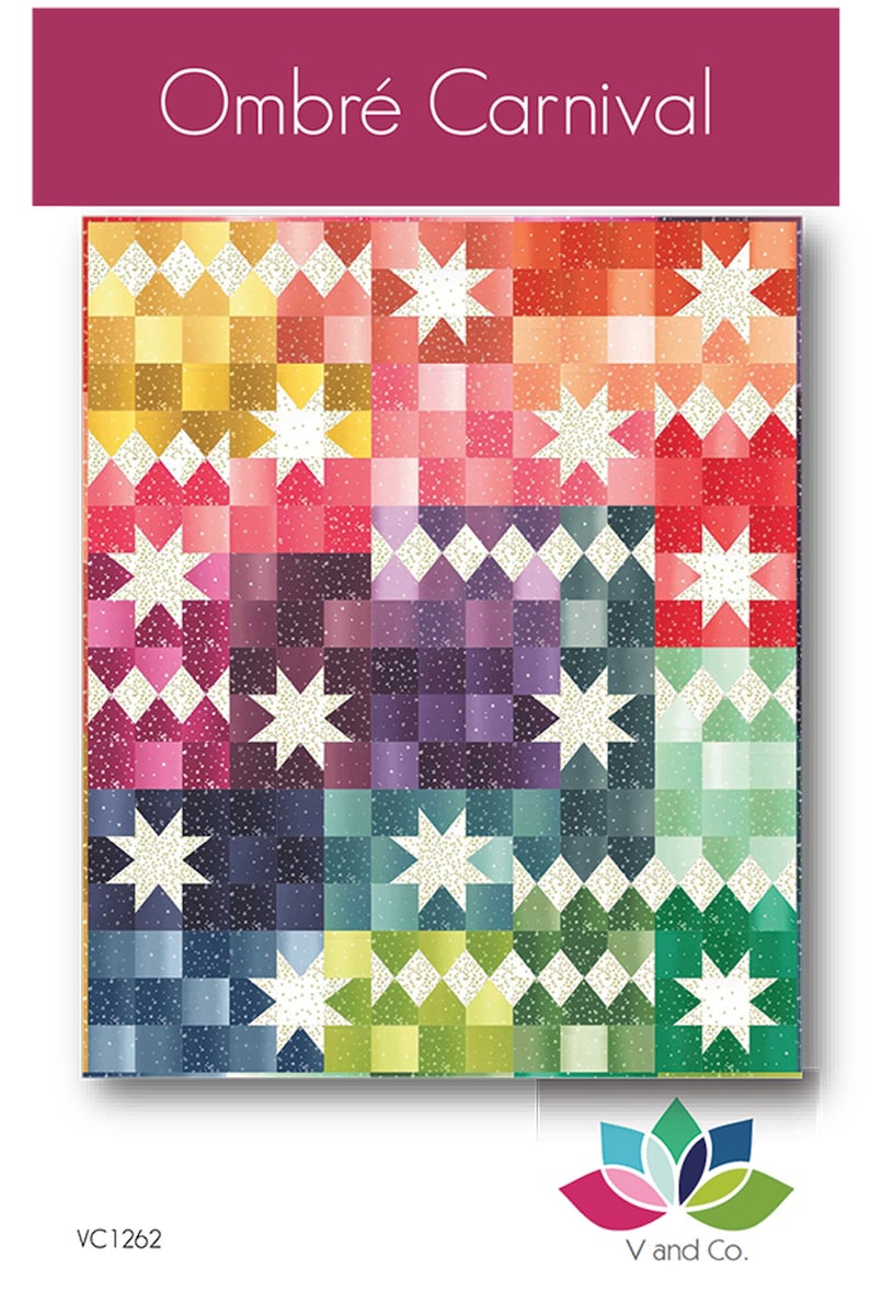 Ombre Carnival Quilt Pattern Dessert Roll Friendly Modern Etsy