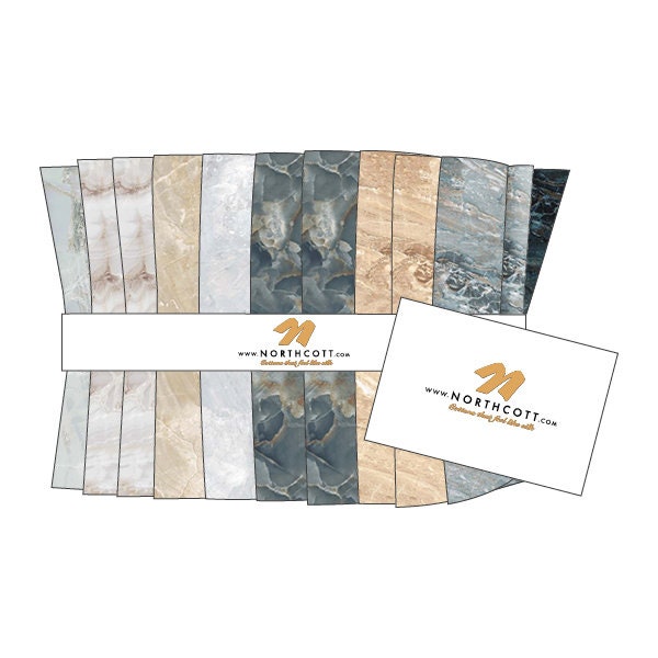 Stonehenge Surfaces Strips, Northcott SURFACES10, Marble Stone Look Neutral Jelly Roll Fabric Strips, 2.5" Inch Precut Fabric Strips