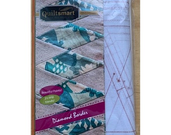 Quiltsmart Diamond Border Smart Ease Fun Pack, QS 10007, Printed Fusible Interfacing, Foundation Piecing