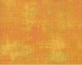 LAST CALL Grunge Basics - Butterscotch Fabric, Moda 30150 421, Butterscotch Golden Yellow Tonal Blender Fabric, By the Yard