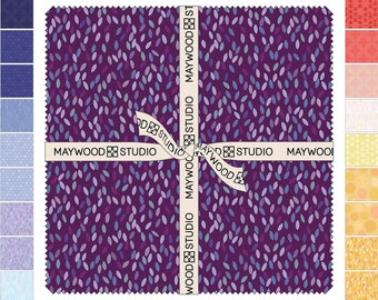 LAST CALL Sun Showers 10" Squares, Maywood Studio Sq-MASSUNS, Rainbow Colors Temperature Layer Cake Fabric, 10" Inch Precut Fabric Squares