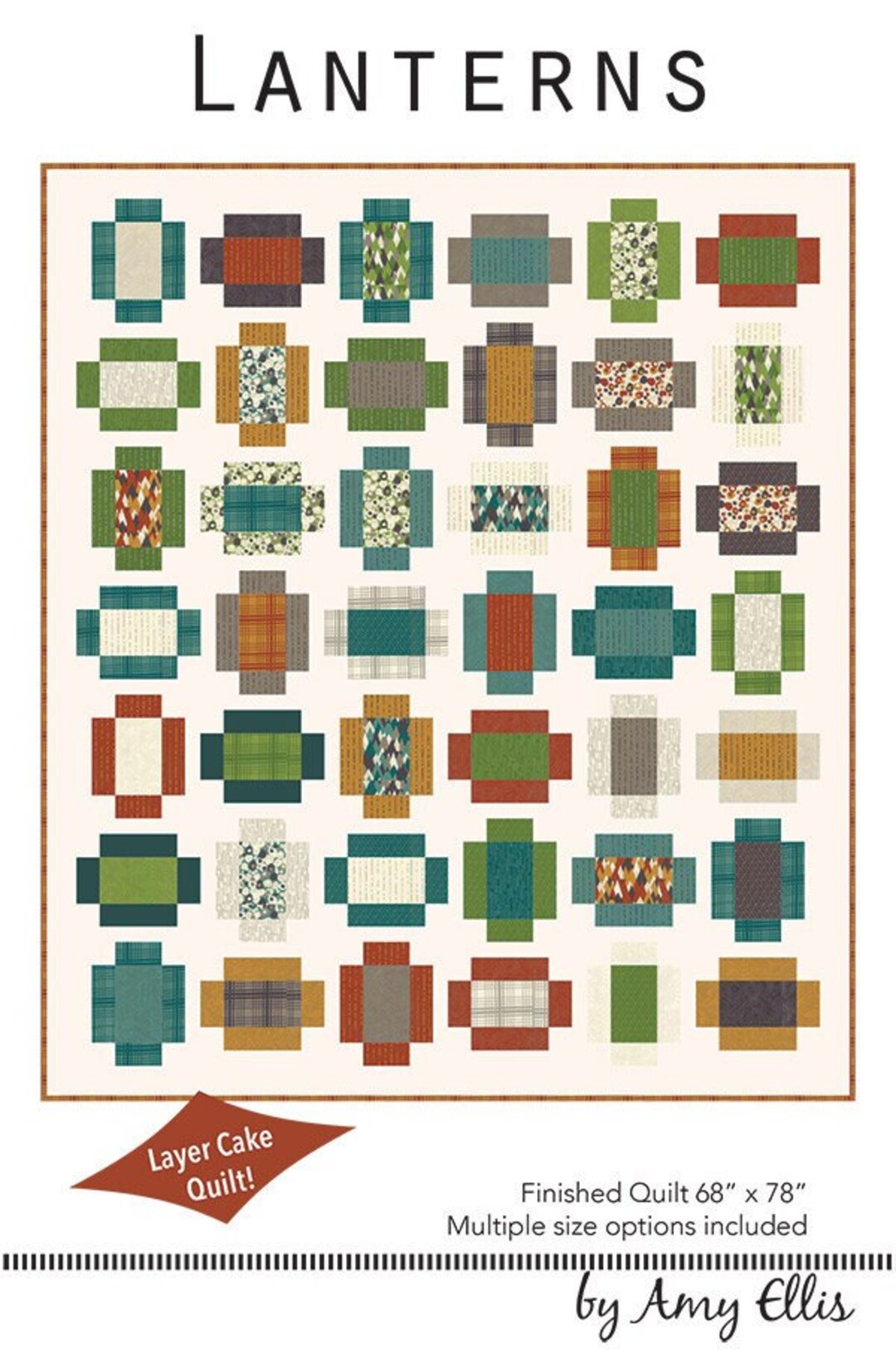 Lanterns Quilt Pattern AE118 Layer Cake Friendly Modern Etsy