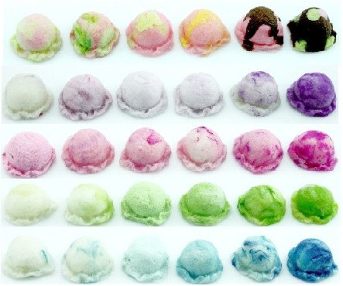 Miniature Polymer Clay Food Ice Cream Scoop set of 30 pieces Etsy