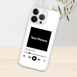 Custom music plaque Phone Case Song player Cover for iPhone 16 Pro, 15, 14, 13, 12, 11, Google Pixel 9 Pro, 8, 7A, Samsung S25, S24 FE, A26,