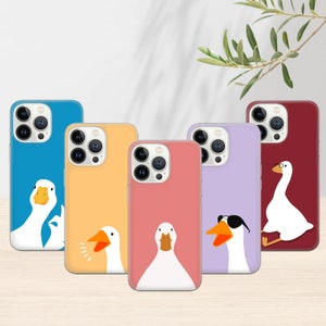 Funny goose Phone Case Cute duck Cover for iPhone 16 Pro, 15, 14, 13, 12, 11, X, 8, Google Pixel 9 Pro, 8, 7A, Samsung S25, S24 FE, A26, A36