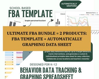 Ultieme FBA-bundel voor op school gebaseerde BCBA's/leerkrachten speciaal onderwijs/schoolpsychologen - Uitgebreide FBA's, uitdagend gedrag