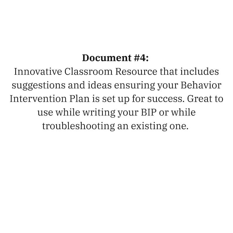 Behavior Intervention Plan (BIP) Bundle – Editable Templates, Examples ...