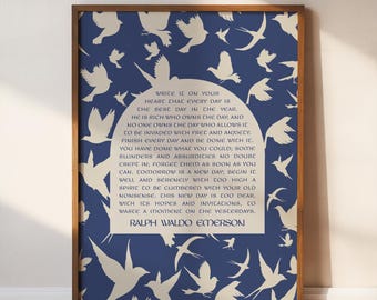 Ralph Waldo Emerson Write it On Your Heart Wall Art, Inspirational Quote Print, Office Decor, Modern Art Print, Poem Print, Motivational Art