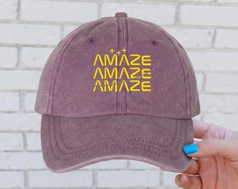 Embroidered Amaze Hat, Rocky Grace Hat, Embroidery Amaze Amaze Amaze Hat, Powered By Astrophage, Jazz Hands, Project Hail Mary Baseball Cap