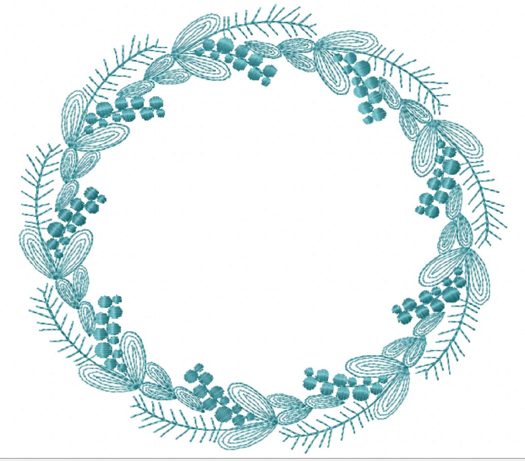 Rustic Round Monogram Frame Machine Embroidery Design, Instantly ...
