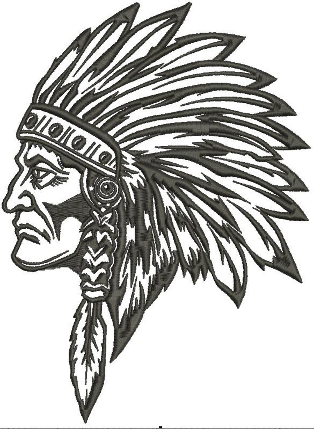 Indian Chief Head Machine Embroidery Designs, Instantly Download - Etsy