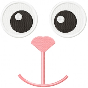 Eyes and nose for a soft toy antistress Machine Embroidery Designs, instantly download