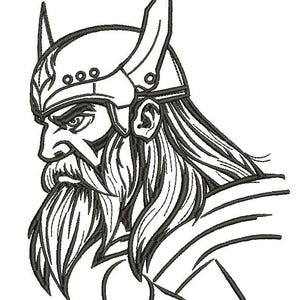 Viking Scandinavian warrior Head Machine Embroidery Designs, instantly download