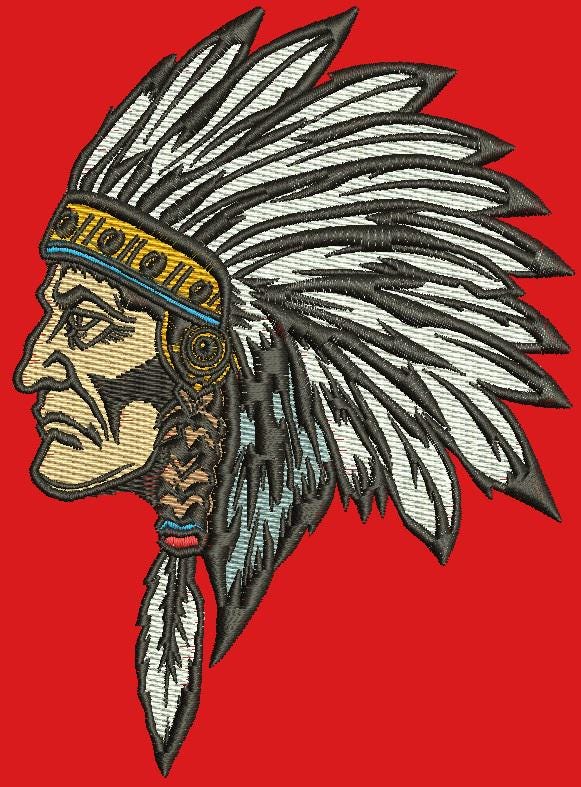 Indian Chief Head Machine Embroidery Designs, Instantly Download - Etsy