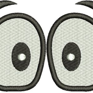Cartoon toy eyes (soft plush doll) Machine Embroidery Designs, instantly download Eyes Embroidery Design. Face Embroidery Design