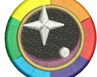 rainbow round eye for a soft toy unicorn, rabbit, pair left and right / eyes for soft toys  Machine Embroidery Designs, instantly download
