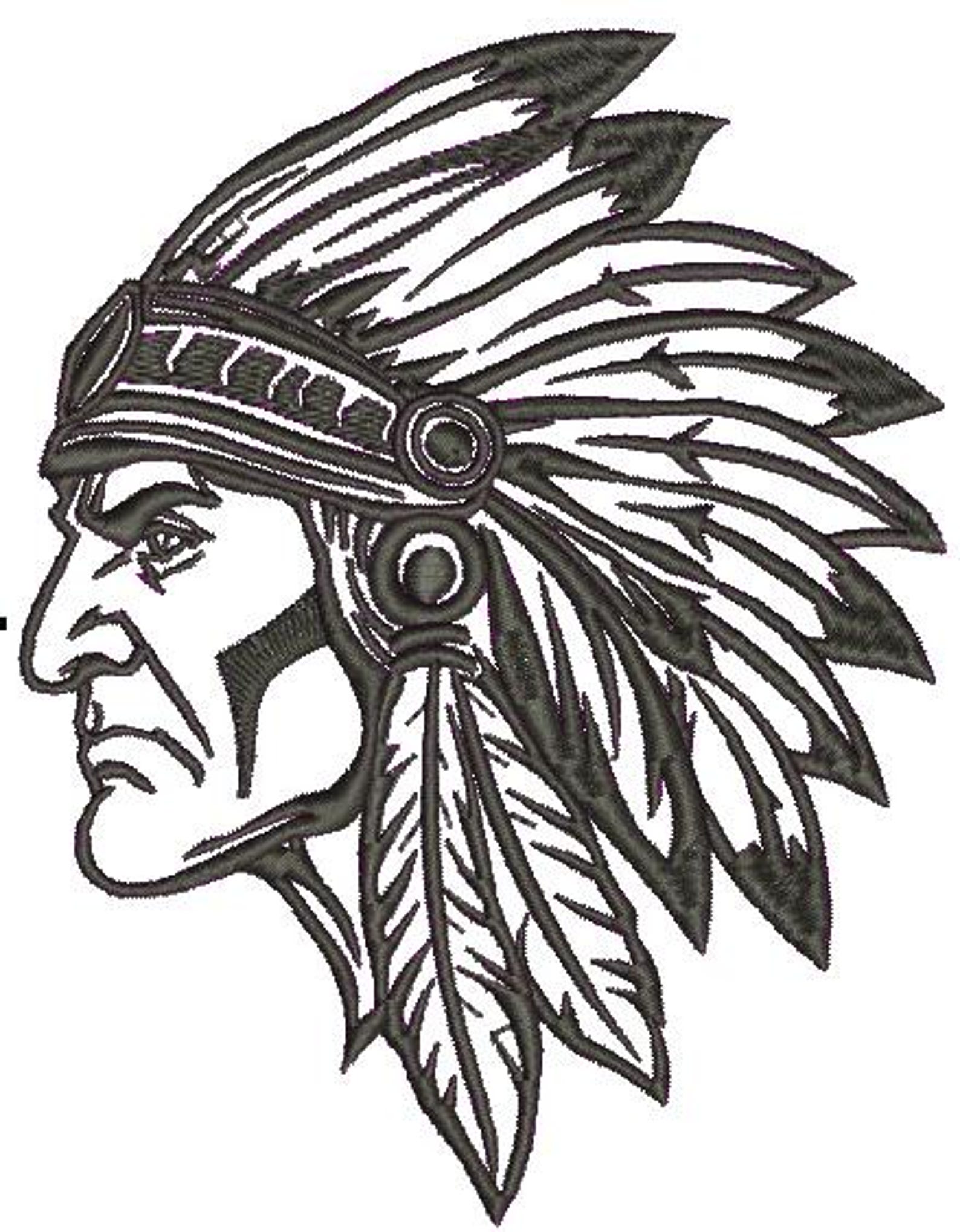 Indian Chief Head Machine Embroidery Designs, Instantly Download - Etsy