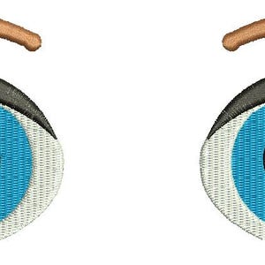 Eyes for soft toys Machine Embroidery Designs, left and right, pair eyes, left and right, Princess Anime Modern Girl Moon Figure Sailor