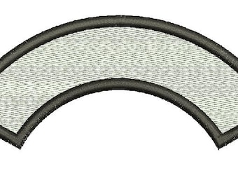 Rocker Patch-rand machineborduurontwerp, direct downloaden
