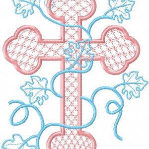 Cross Embroidery Design. Easter Cross embroidery Design. Christian Cross Embroidery Design. Machine embroidery Design, instantly download
