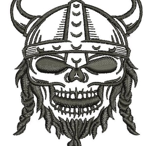 Viking skull   Viking Scandinavian warrior Head Machine Embroidery Designs, instantly download