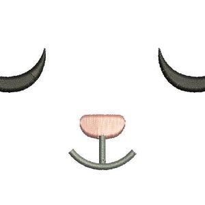 muzzle for soft toys  and a separate heart / Muzzle for embroidery on clothes or dolls  Machine Embroidery Designs, instantly download