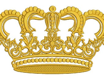 Diseños de bordado a máquina de coronas, descarga instantánea