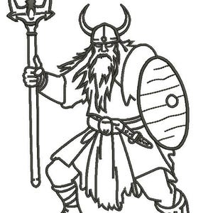 Viking ancient warrior  Machine Embroidery Designs, instantly download