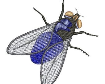 realistic  fly Machine Embroidery Designs, instantly download