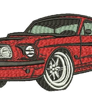 Red CAR machine embroidery design, instantly download
