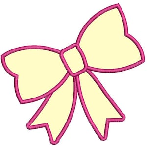 Puede incluir: Un lazo amarillo con un contorno rosa. El lazo es un diseño simple con bordes redondeados.