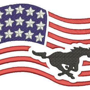 Mustang Machine Embroidery Designs, instantly download