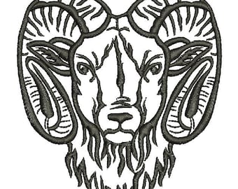 Rams Head  Machine Embroidery Designs, instantly download