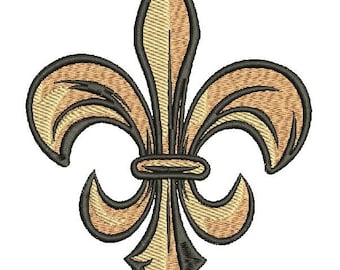 Fleur de lis lys French France Monarchy Symbol  Machine Embroidery Designs, instantly download