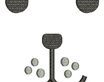 Teddy bear muzzle / bear toys face Machine Embroidery Designs, instantly download