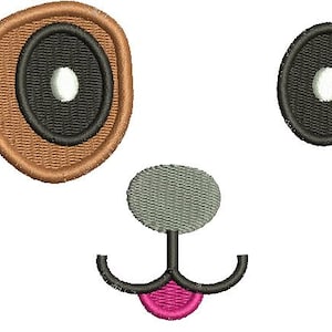Spot Dog Puppy Dog Face  Doll Face  Machine Embroidery Designs, instantly download