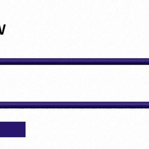 Op de afbeelding: Een leeg rechthoekig borduurontwerp van 17,78 cm breed met een donkerblauwe omtrek. Het ontwerp wordt getoond op een witte achtergrond met drie kleurstalen: roze, groen en donkerblauw.
