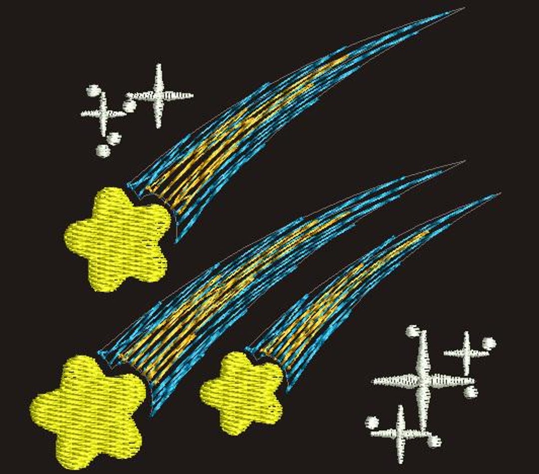 Shooting Stars Logo Machine Embroidery Design, Instantly Download - Etsy