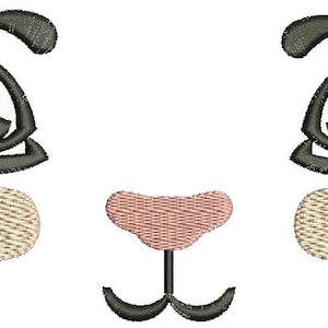 Può includere: Design ricamato di una faccia di panda con occhi, sopracciglia e naso neri, guance beige e naso rosa. Adatto a progetti di artigianato, compresi abbigliamento e accessori. Ideale per il ricamo.