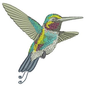 hummingbird Machine Embroidery Designs, instantly download