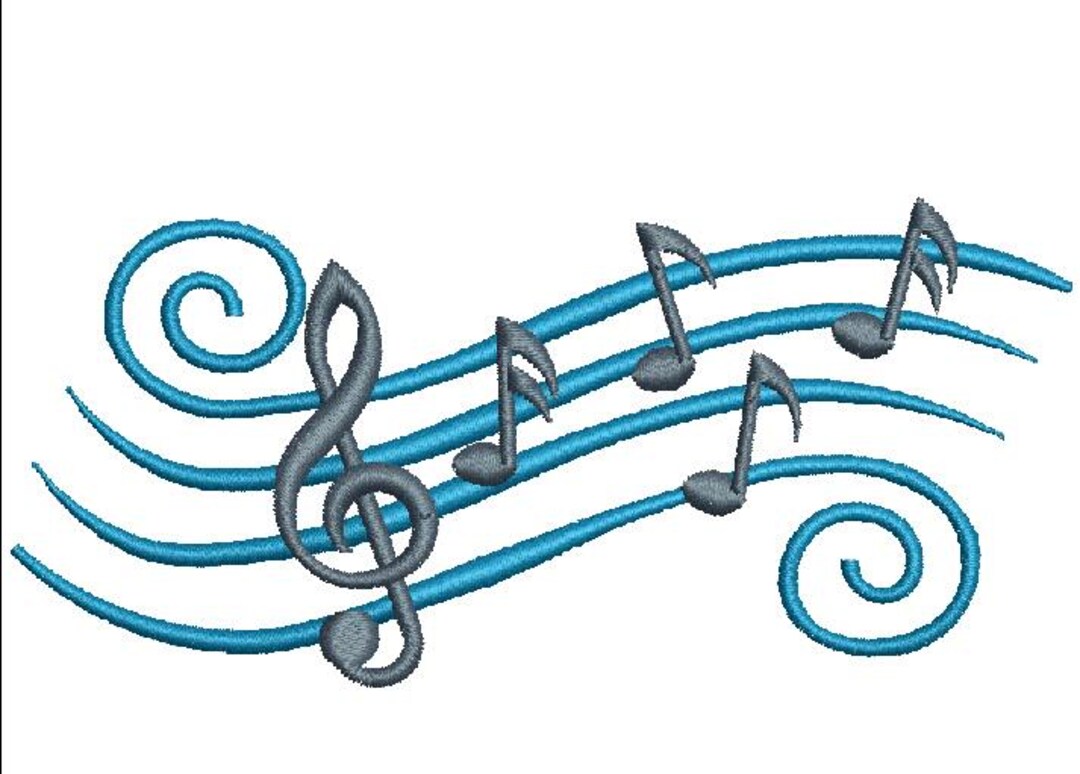 Musical Notes, Music, Notes Machine Embroidery Designs, Instantly ...