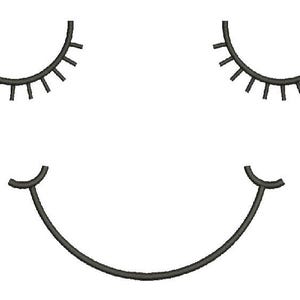 Sleeping Doll Face for pillow / Little face Machine Embroidery Designs, instantly download