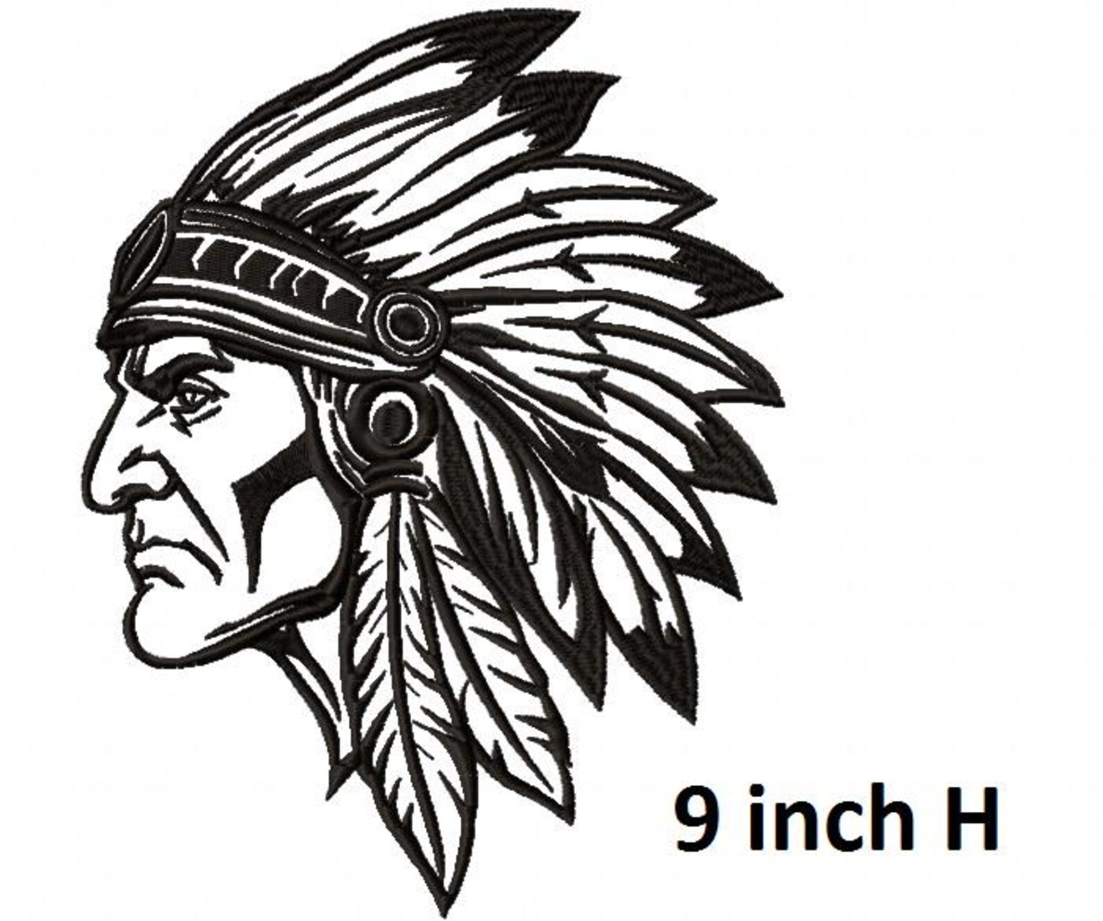 Indian Chief Head Machine Embroidery Designs, Instantly Download - Etsy