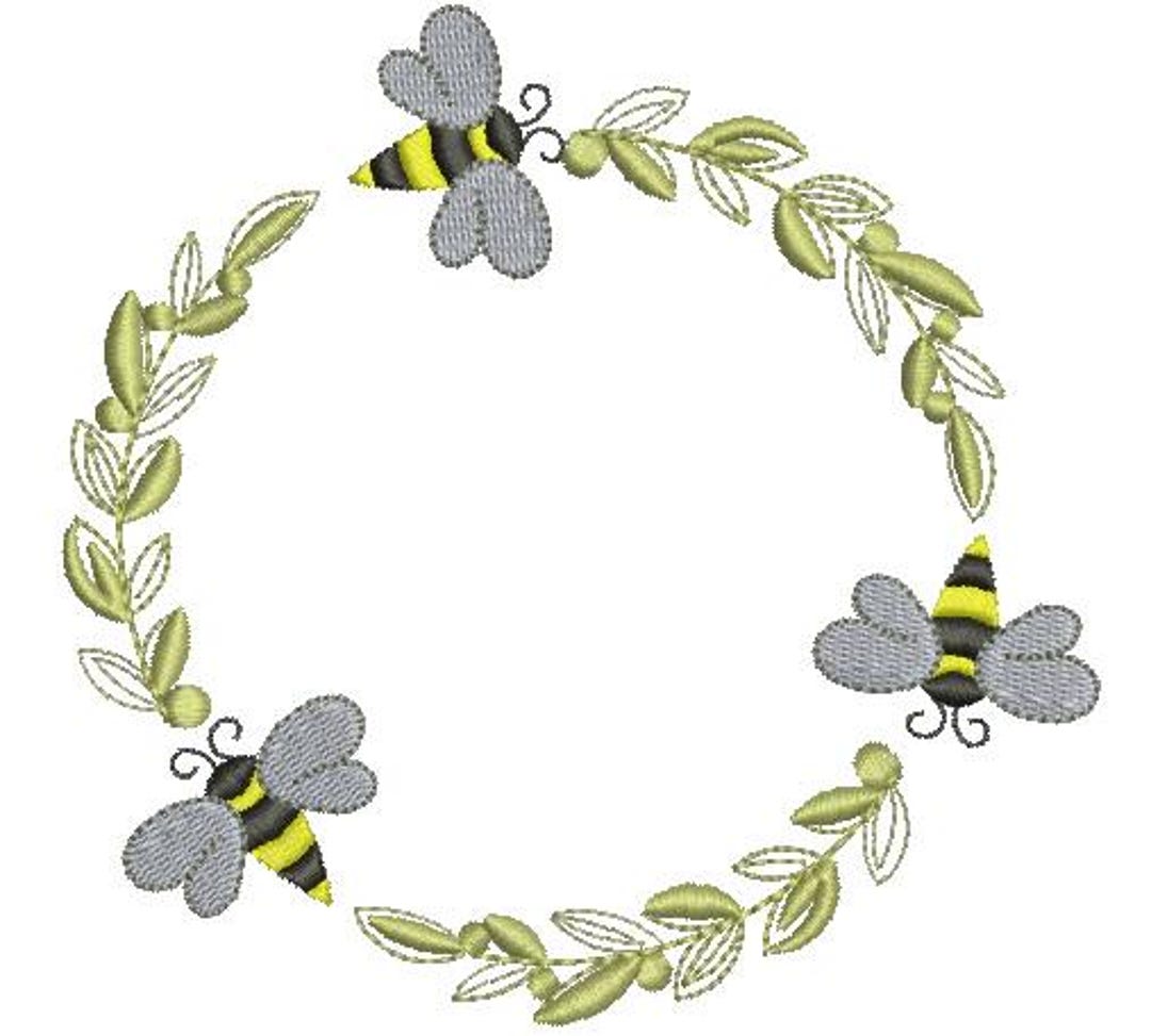 Bee Frame Embroidery Design / Monogram Frame Machine Embroidery Designs ...