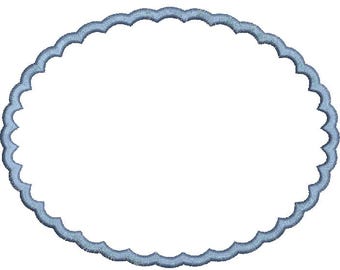 Oval Applique  Machine Embroidery Designs, instantly download