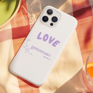 Christian phone case for iPhone with bible verse phone cover gift for christian girls women men and teens, faith motivational reminder
